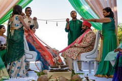 Indian couple tying the sacred thread. Indian couple tying the sacred thread.