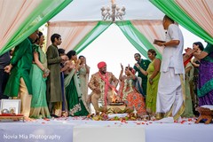 Indian couple at their wedding ceremony celebration. Indian couple at their wedding ceremony celebration.