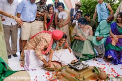 Indian couple in their ceremony game. Indian couple in their ceremony game.