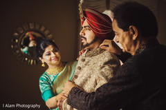 Indian groom with special family guests. Indian groom with special family guests.