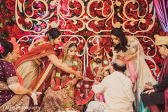 Indian bride and groom during the rituals. Indian bride and groom during the rituals.