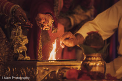 Close up details of the fire rituals during the Indian wedding. Close up details of the fire rituals during the Indian wedding.