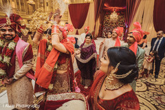 Indian bride and groom after the ceremony. Indian bride and groom after the ceremony.