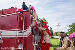 Raja during the baraat. Raja during the baraat.
