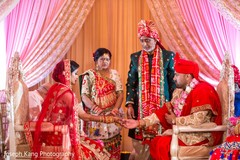 Bride and Raja during the ceremony. Bride and Raja during the ceremony.