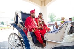 Indian bride and groom on their ride. Indian bride and groom on their ride.