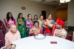 Indian couple with special guests. Indian couple with special guests.