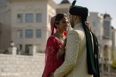 Charming indian bride and groom portrait Charming indian bride and groom portrait