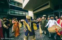 Indian groom during baraat dance. Indian groom during baraat dance.