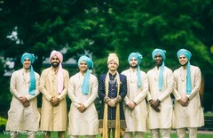 Graceful indian groom with groomsmen photo session. Graceful indian groom with groomsmen photo session.