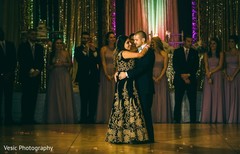 Indian bride and groom first dance capture. Indian bride and groom first dance capture.