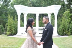 Indian bride and groom holding hands. Indian bride and groom holding hands.