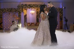 Indian couple's reception first dance. Indian couple's reception first dance.