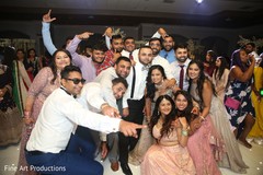Guests posing with the Indian newlyweds. Guests posing with the Indian newlyweds.