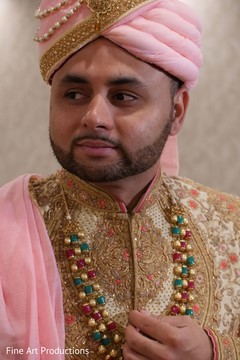 Indian groom posing for pictures prior to the wedding. Indian groom posing for pictures prior to the wedding.