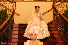 Indian couple for their first look moment. Indian couple for their first look moment.