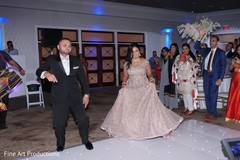 Stunning couple making their entrance to the reception. Stunning couple making their entrance to the reception.