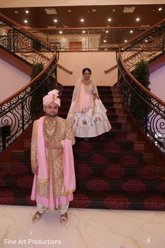 Raja and Maharani during their first look moment. Raja and Maharani during their first look moment.