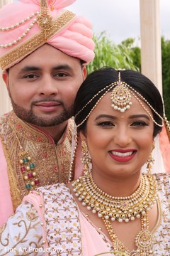 Portrait of the Indian lovebirds prior to the ceremony. Portrait of the Indian lovebirds prior to the ceremony.