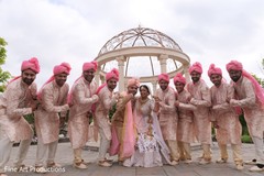 Groomsmen wearing the traditional Indian attires during pictures. Groomsmen wearing the traditional Indian attires during pictures.