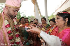 The Raja during the baraat arrival rituals. The Raja during the baraat arrival rituals.