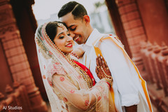 Indian bride and groom tender moment Indian bride and groom tender moment