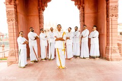 Indian groom with groomsmen portrait Indian groom with groomsmen portrait
