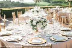 Indian wedding tableware setup. Indian wedding tableware setup.