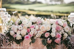 Indian wedding pink roses table decoration. Indian wedding pink roses table decoration.