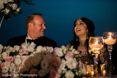 Indian bride and groom enjoying reception. Indian bride and groom enjoying reception.