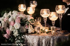 Indian wedding candle lights decoration for table. Indian wedding candle lights decoration for table.