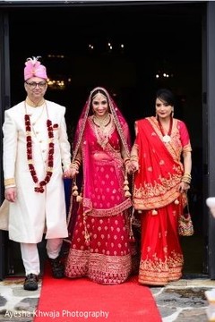 Indian bride making her entrance to wedding ceremony. Indian bride making her entrance to wedding ceremony.