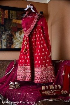 Indian bridal ceremony outfit, shoes and jewelry capture. Indian bridal ceremony outfit, shoes and jewelry capture.