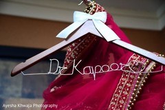 Personalized Indian bridal wedding attire hanger. Personalized Indian bridal wedding attire hanger.