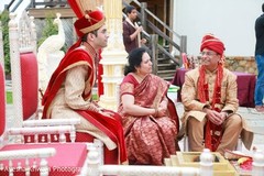 Indian groom during his Dwar Puja. Indian groom during his Dwar Puja.