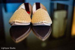 Golden Indian groom's shoes. Golden Indian groom's shoes.