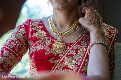 Indian golden necklace used by Maharani. Indian golden necklace used by Maharani.