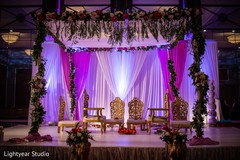 Flower decorated Indian stage. Flower decorated Indian stage.