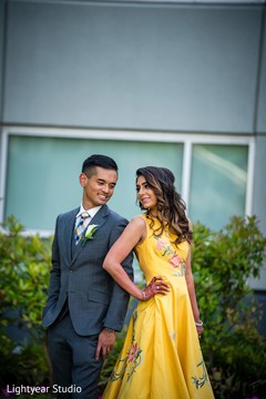 Reception attires displayed in photo session. Reception attires displayed in photo session.