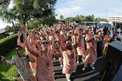 Indian baraat pre-wedding grooms procession. Indian baraat pre-wedding grooms procession.