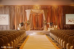 Peach and cream color Indian wedding ceremony decoration. Peach and cream color Indian wedding ceremony decoration.