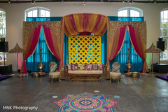 Wonderful Indian Sangeet dance floor and stage decor. Wonderful Indian Sangeet dance floor and stage decor.