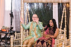 Indian groom reacting the speeches with Maharani. Indian groom reacting the speeches with Maharani.