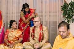 Indian groom and Maharani during the Indian wedding rituals. Indian groom and Maharani during the Indian wedding rituals.