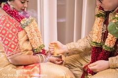 Indian couple during the Laaja Homam ritual. Indian couple during the Laaja Homam ritual.