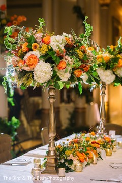 Floral arrangement decor details of the reception. Floral arrangement decor details of the reception.