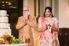 Indian groom and Maharani during the lovely reception. Indian groom and Maharani during the lovely reception.