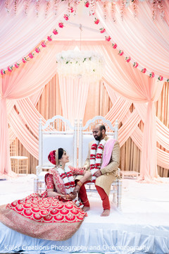 Indian couple ain the Hindu wedding altar. Indian couple ain the Hindu wedding altar.