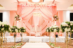 Hindu wedding altar decorated with flowers. Hindu wedding altar decorated with flowers.