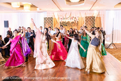 Indian bridesmaids performing in Sangeet. Indian bridesmaids performing in Sangeet.